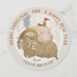 Festividades Cartão de Natal de John Bauer Yule Julbocken