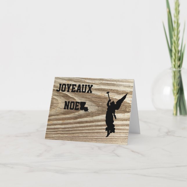 Festividades Cartão de Natal de Joyeaux Noel Louisiana Cajun (Frente)