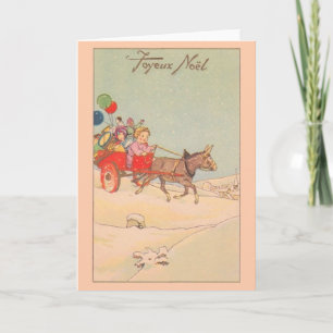 Festividades Cartão de Natal de Joyeux Noël do francês do