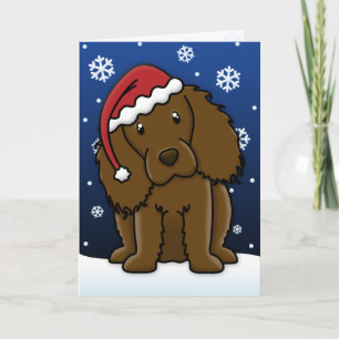 Festividades Cartão de Natal de Kawaii Boykin Spaniel