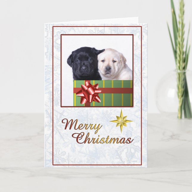 Festividades Cartão de natal de Labrador (Frente)