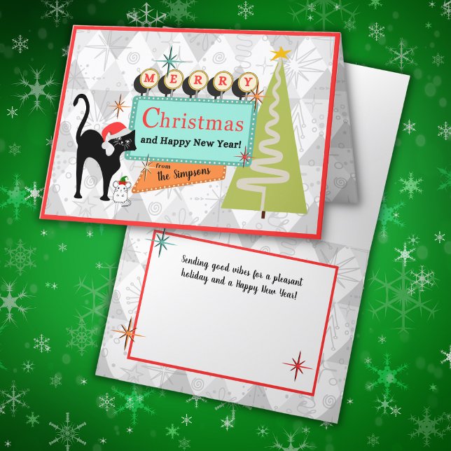 Festividades Cartão de Natal de Meio século Personalizado (Criador carregado)