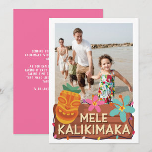 Festividades Cartão de Natal de Mele Kalikimaka Foto Havaiana