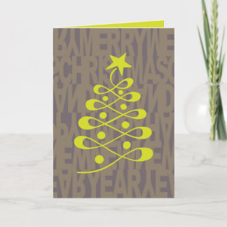 Festividades Cartão de Natal de Mensagem Oculta Castanho