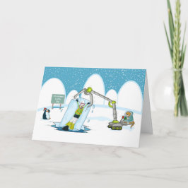 Festividades Cartão de natal de mergulho engraçado de Lucky Dip