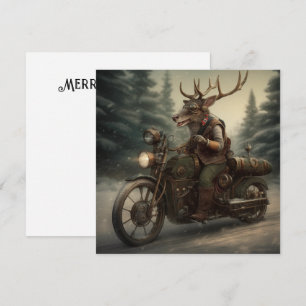 Festividades Cartão de Natal de Moto de Rêneer Steampunk