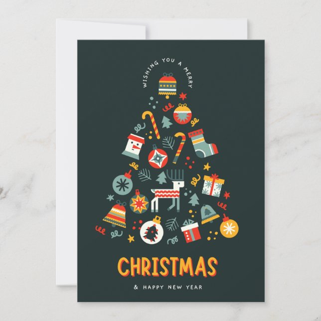 Festividades Cartão de Natal de Natal de Natal (Frente)