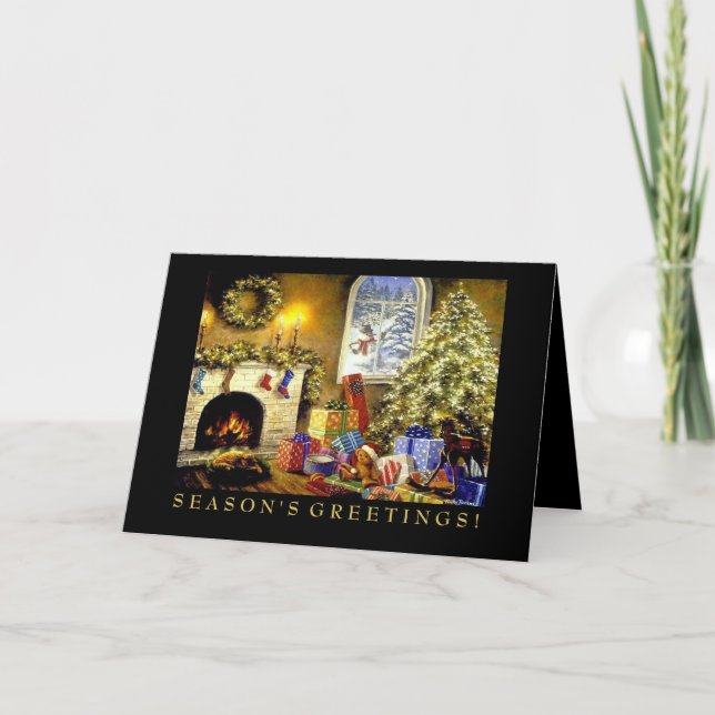 Festividades Cartão de Natal de Negócios: Árvore de Férias (Frente)