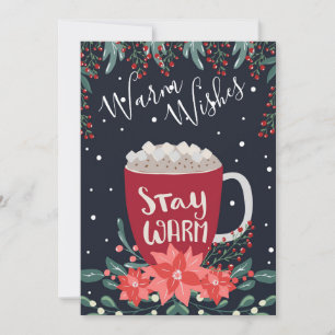 Festividades Cartão de Natal de Nome de Férias Feriado Warm Wis