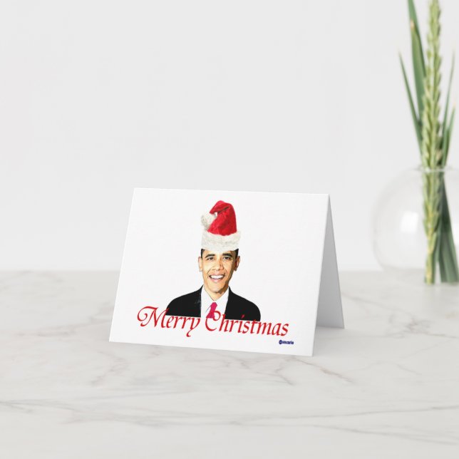 Festividades Cartão de Natal de Obama (Frente)