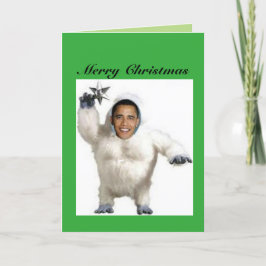 Festividades Cartão de Natal de Obama-Nable Snowman