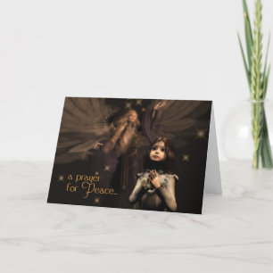 Festividades Cartão de Natal de oração da paz