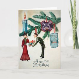 Festividades Cartão de Natal de Ornamento de Árvores Vitoriano