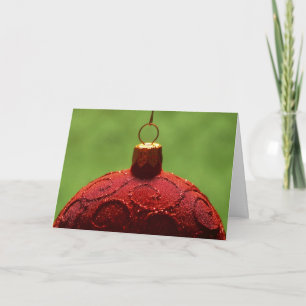 Festividades Cartão de Natal de Ornamento de Lâmpada Vermelha