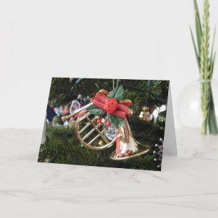 Festividades Cartão de Natal de Ornamento Horn
