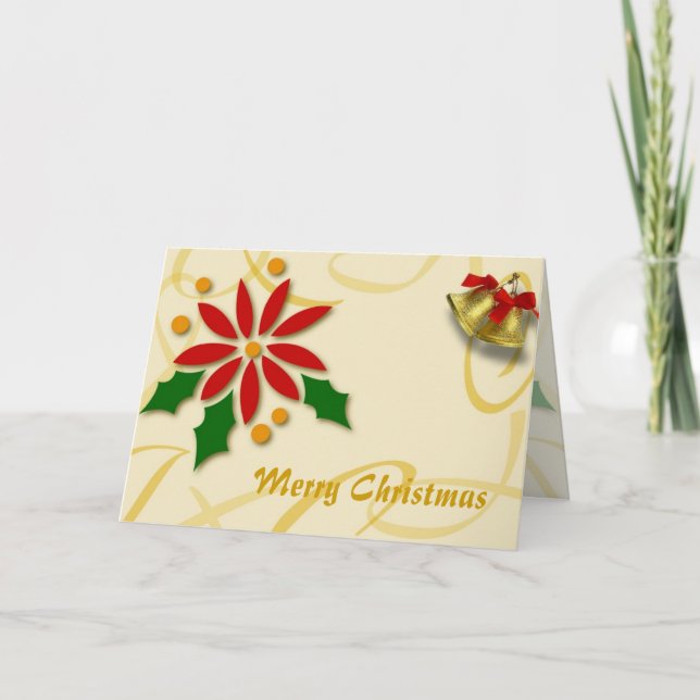 Festividades Cartão de Natal de ouro (Frente)