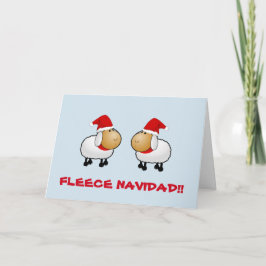 Festividades Cartão de Natal de Ovinos engraçado personalizável