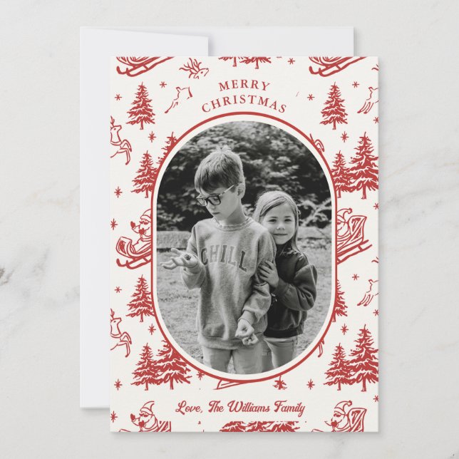 Festividades Cartão de Natal de Padrões de Árvore (Frente)