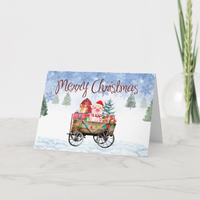Festividades Cartão de Natal de Panfleto Divertido (Frente)