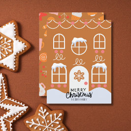 Festividades Cartão de Natal de Pão de Mel sem Foto