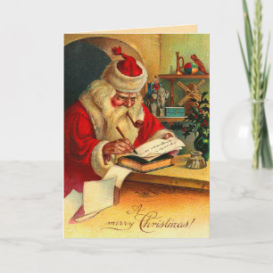Festividades Cartão de Natal de Papais noeis Vitorianos