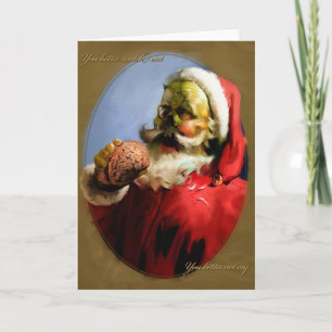 Festividades Cartão de Natal de Papais noeis Zombie