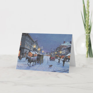 Festividades Cartão de Natal de Paul McGehee "Georgetown Snowfa