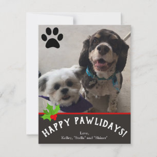 Festividades Cartão de Natal de Pawlidays Feliz