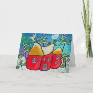 Festividades Cartão de Natal de Paz de inverno