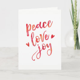 Festividades Cartão de Natal de Paz e Amor