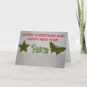 Festividades Cartão de Natal de Paz Verde
