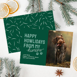 Festividades Cartão de Natal de Pet Moderno e Feliz Howlidays
