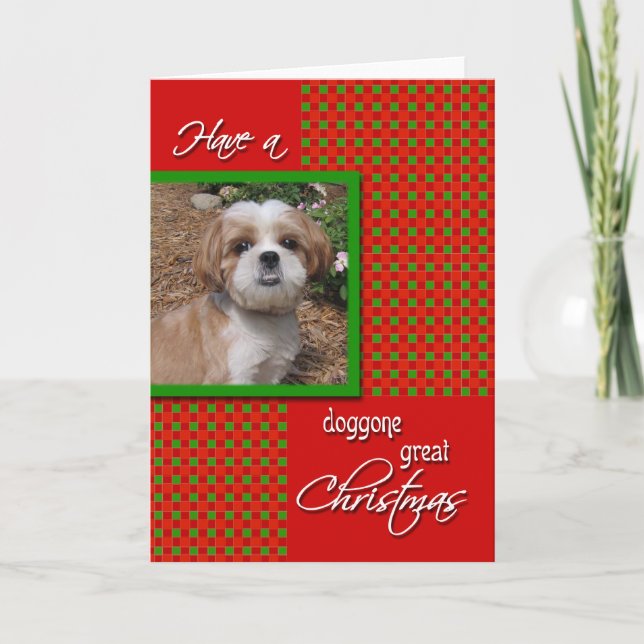 Festividades Cartão de Natal de Pet Personalizado (Frente)