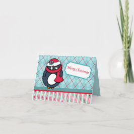 Festividades Cartão de Natal de Pinguim