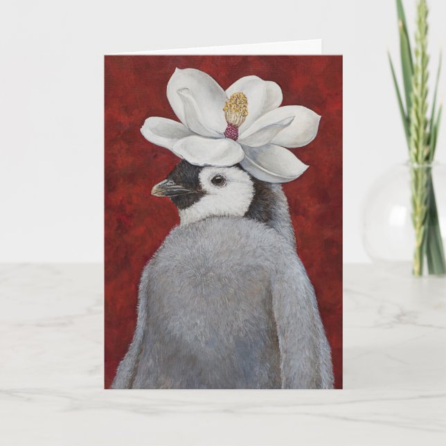 Festividades Cartão de Natal de Pinguim-Termo Sul (Frente)