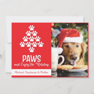 Festividades Cartão de Natal de Pinturas de Cão Feriado