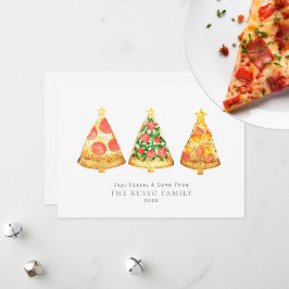 Festividades Cartão de Natal de Pizzas da Alegria