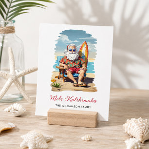 Festividades Cartão de Natal de Quadro de Papais noeis Mele Kal