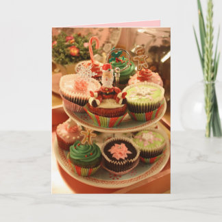 Festividades Cartão de Natal de receita de cupcake