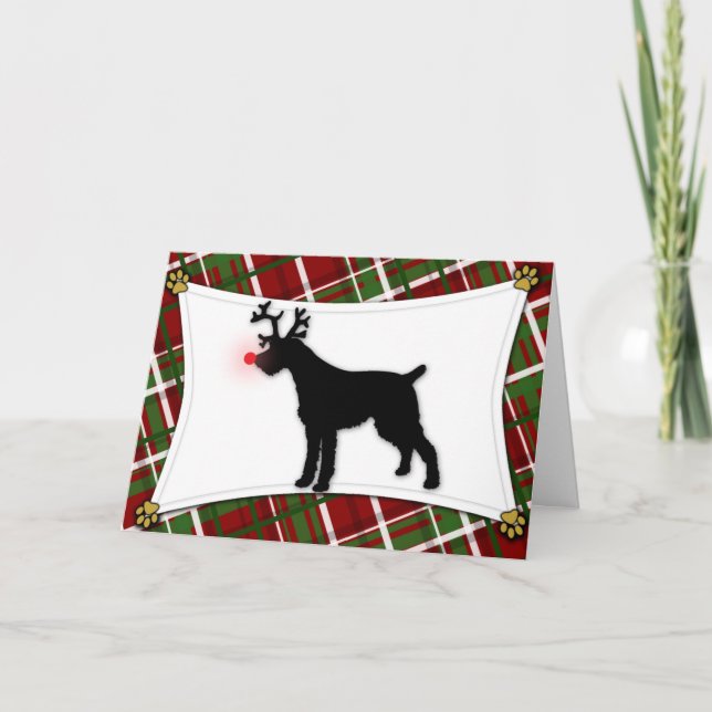 Festividades Cartão de Natal de Reindeer para Ponteiro de Cabeç (Frente)