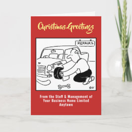 Festividades Cartão de Natal de Reparos Automotivos em Oficina