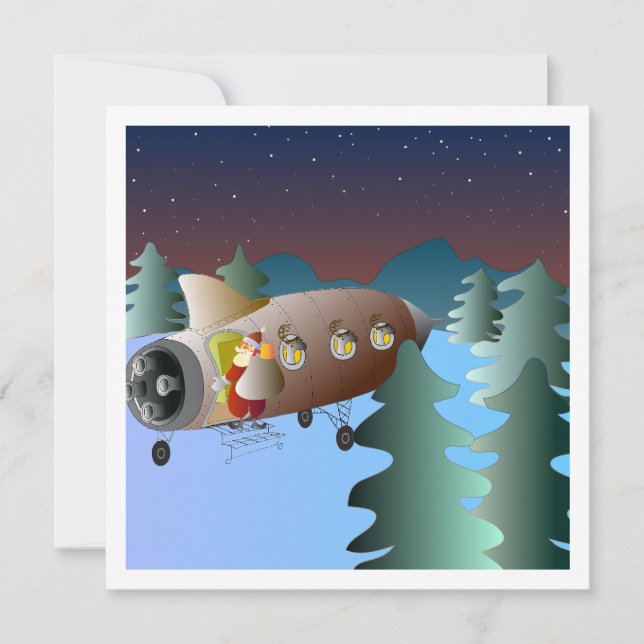 Festividades Cartão de Natal de Rocket da lua (Frente)