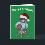 Festividades Cartão de Natal de Rugby<br><div class="desc">Um cartão de Natal perfeito para Rugby</div>