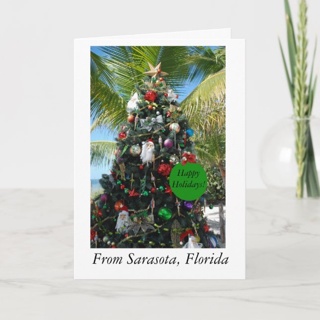 Festividades Cartão de Natal de Sarasota, Flórida (Frente)