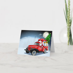 Festividades Cartão de Natal de saudação de desenho animado