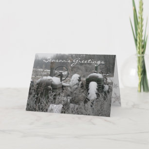 Festividades Cartão de Natal de Saudações de Trator Season