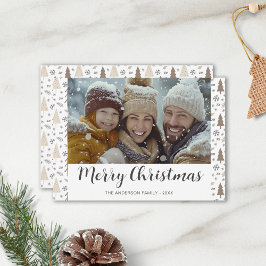 Festividades Cartão de Natal de Script de Feliz Natal Moderno