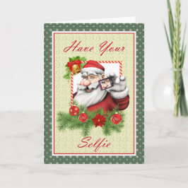 Festividades Cartão de Natal de Selfie do papai noel