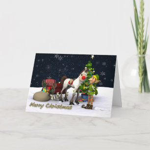 Festividades Cartão de Natal de Substituição de Rudolf