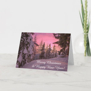 Festividades Cartão de natal de sunset Lapland